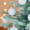White Shatterproof Baubles, 50 Pack, 6 Cm