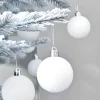 White Shatterproof Bauble, 50 Pack