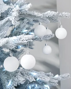 White Shatterproof Bauble, 50 Pack