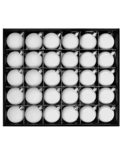 White Shatterproof Bauble, 50 Pack