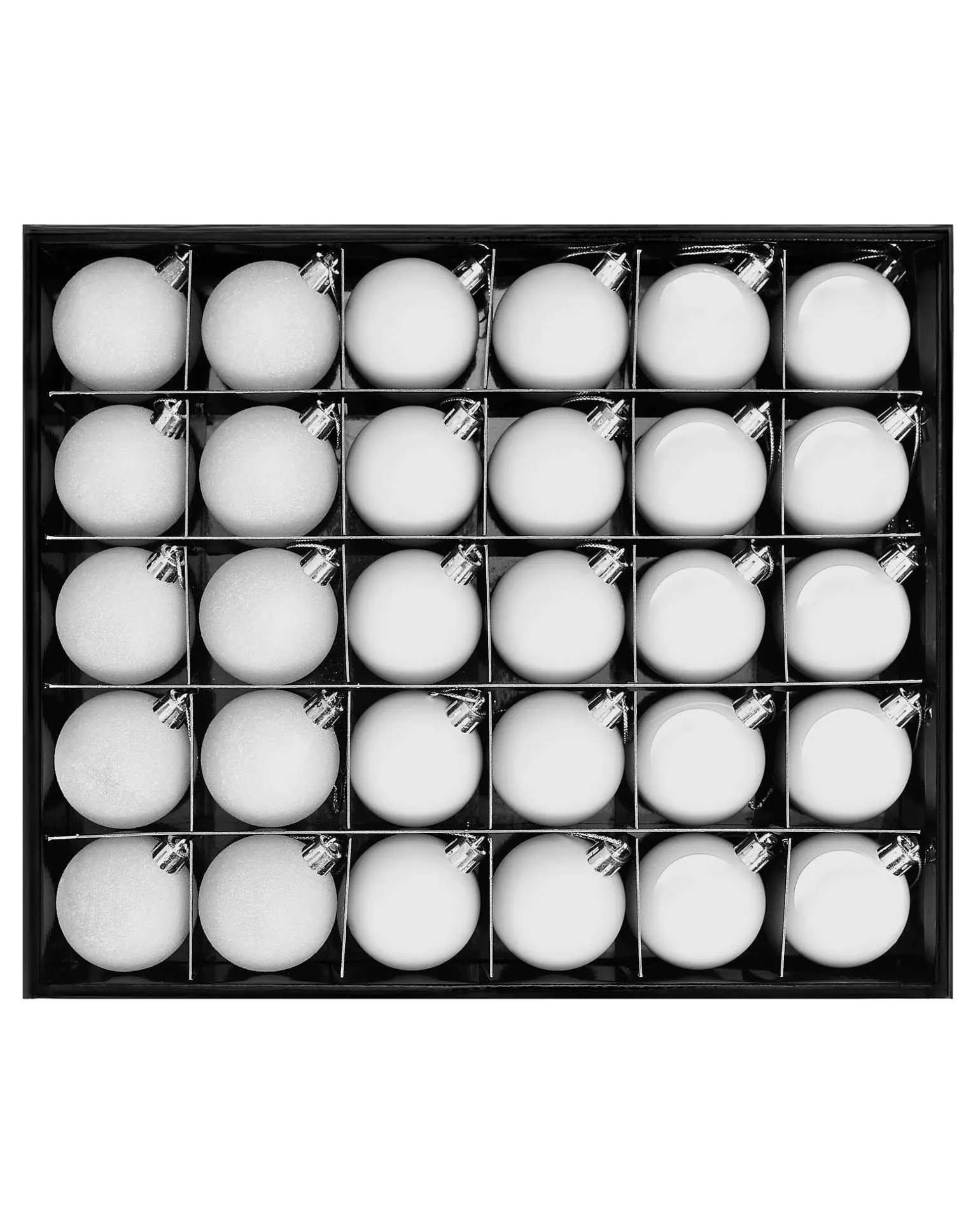 White Shatterproof Bauble, 50 Pack