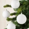 White Shatterproof Baubles, 9 Pack, 10 Cm
